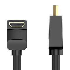 Vention Cable HDMI 2.0 Vention AARBG 1,5m, Angle 90°, 4K 60Hz (black) 056390 6922794745384 AARBG έως και 12 άτοκες δόσεις