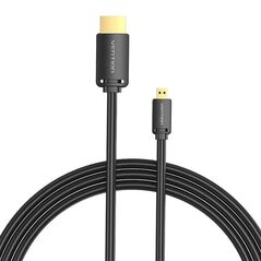 Vention HDMI-D Male to HDMI-A Male Cable Vention AGIBI 3m, 4K 60Hz (Black) 056402 6922794772144 AGIBI έως και 12 άτοκες δόσεις