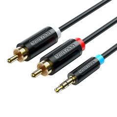 Vention 3.5mm Male to 2x Male RCA Cable 1.5m Vention BCLBG Black 056463 6922794751316 BCLBG έως και 12 άτοκες δόσεις