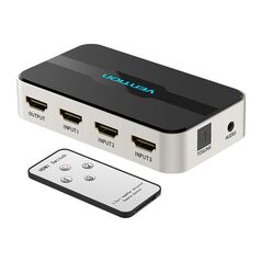 Vention HDMI Switcher 3  in 1 out Vention AFJH0 4K with Audio Separation (Gray) 056398 6922794740235 AFJH0 έως και 12 άτοκες δόσεις