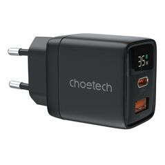 Choetech Wall charger GAN3 USB-A+C PD35W Choetech PD6052 (black) 058091  PD6052 έως και 12 άτοκες δόσεις 6932112106179