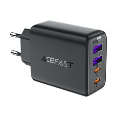 Acefast Wall charger Acefast A61 GaN 2xUSB-A, 2xUSB-C PD45W EU (black) 055686  A61 black έως και 12 άτοκες δόσεις 6974316282754