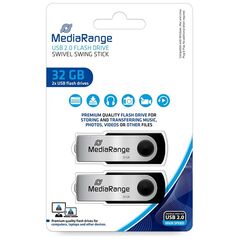MediaRange USB flash drives, 32GB, Pack 2 (MR911-2) έως 12 άτοκες Δόσεις