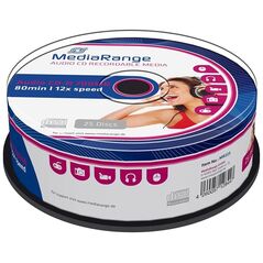 MediaRange Audio CD-R 80' 700MB 12x Cake Box x 25 (MR223) έως 12 άτοκες Δόσεις