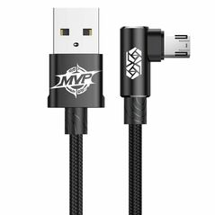 Baseus Baseus MVP Elbow Cable USB to micro USB 2A 1m - Black 018161  CAMMVP-B01 έως και 12 άτοκες δόσεις 6953156269545