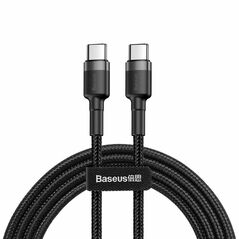Baseus Baseus Cafule Cable USB-C PD 2.0 QC 3.0 60W 1m (Black+Gray) 018123  CATKLF-GG1 έως και 12 άτοκες δόσεις 6953156285200