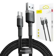 Baseus Baseus Cafule USB-C cable 2A 3m (Black+Gray) 020107  CATKLF-UG1 έως και 12 άτοκες δόσεις 6953156296343