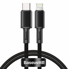 Baseus Baseus High Density Braided Cable Type-C to Lightning, PD,  20W, 1m (Black) 024640  CATLGD-01 έως και 12 άτοκες δόσεις 6953156231917