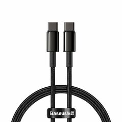 Baseus Baseus Tungsten Gold Cable Type-C to Type-C 100W 2m (black) 024651  CATWJ-A01 έως και 12 άτοκες δόσεις 6953156232068