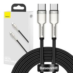 Baseus Cable USB-C to USB-C Baseus Cafule, 100W, 2m (black) 025144  CATJK-D01 έως και 12 άτοκες δόσεις 6953156202368