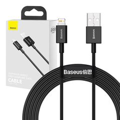 Baseus Baseus Superior Series Cable USB to iP 2.4A 2m (black) 026621  CALYS-C01 έως και 12 άτοκες δόσεις 6953156205451