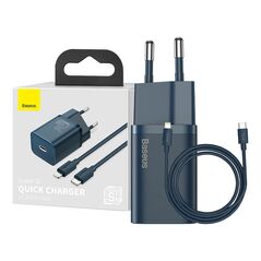 Baseus Baseus Super Si Quick Charger 1C 20W with USB-C cable for Lightning 1m (blue) 025070  TZCCSUP-B03 έως και 12 άτοκες δόσεις 6953156230071