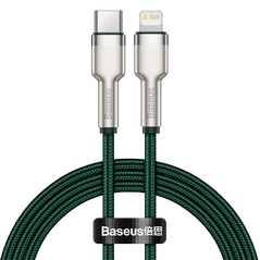 Baseus USB-C cable for Lightning Baseus Cafule, PD, 20W, 1m (green) 029673  CATLJK-A06 έως και 12 άτοκες δόσεις 6953156202092