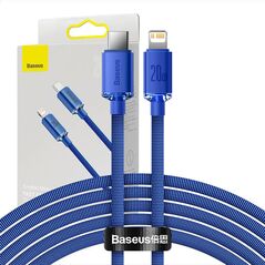 Baseus Baseus Crystal Shine cable USB-C to Lightning, 20W, PD, 2m (blue) 030331  CAJY000303 έως και 12 άτοκες δόσεις 6932172602789