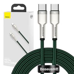 Baseus Cable USB-C to USB-C Baseus Cafule, 100W, 2m (green) 031028  CATJK-D06 έως και 12 άτοκες δόσεις 6953156202399