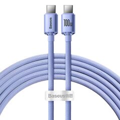 Baseus Baseus Crystal Shine cable USB-C to USB-C, 100W, 2m (purple) 030625  CAJY000705 έως και 12 άτοκες δόσεις 6932172602918