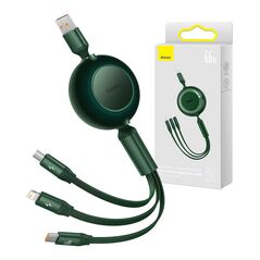 Baseus Baseus Bright Mirror 3, USB 3-in-1 cable for micro USB / USB-C / Lightning 66W / 2A 1.1m (Green) 035040  CAMJ010106 έως και 12 άτοκες δόσεις 6932172609122