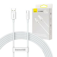 Baseus Baseus Superior Series Cable USB to USB-C, 65W, PD, 2m (white) 037276  CAYS001002 έως και 12 άτοκες δόσεις 6932172612900