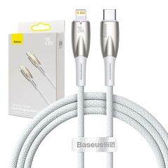 Baseus USB-C cable for Lightning Baseus Glimmer Series, 20W, 1m (White) 039863  CADH000002 έως και 12 άτοκες δόσεις 6932172617868