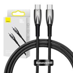 Baseus USB-C cable for USB-C Baseus Glimmer Series, 100W, 1m (Black) 039880  CADH000701 έως και 12 άτοκες δόσεις 6932172618025