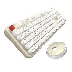 MOFII Wireless keyboard + mouse set MOFII Sweet 2.4G (White-Beige 041279  SMK-623387AG WB έως και 12 άτοκες δόσεις 6950125750547