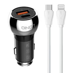 LDNIO LDNIO C1 USB, USB-C Car charger + USB-C - Lightning Cable 042775  C1 Type C to lightni έως και 12 άτοκες δόσεις 5905316142435
