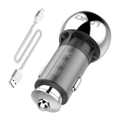LDNIO LDNIO C1 USB, USB-C Car charger + Lightning Cable 042772  C1 Lightning έως και 12 άτοκες δόσεις 5905316142404