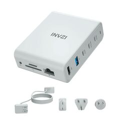 INVZI Docking station / wall charger INVZI GanHub 100W, 9in1 (white) 050538  NVZ469 έως και 12 άτοκες δόσεις 602309980061