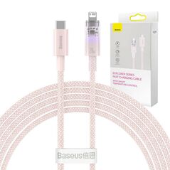 Baseus Fast Charging cable Baseus USB-A to Lightning Explorer Series 2m 20W (pink) 048712  CATS010304 έως και 12 άτοκες δόσεις 6932172629113