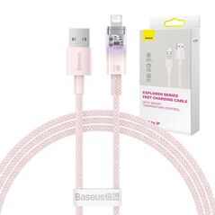 Baseus Fast Charging cable Baseus USB-A to Lightning Explorer Series 1m, 2.4A (pink) 048738  CATS010004 έως και 12 άτοκες δόσεις 6932172628994