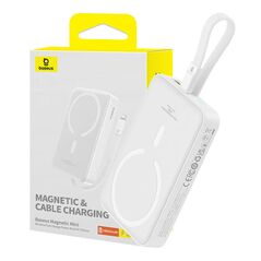 Baseus Powerbank Baseus Magnetic Mini 10000mAh, USB-C 20W MagSafe (white) 057645  P10022109223-00 έως και 12 άτοκες δόσεις 6932172642693
