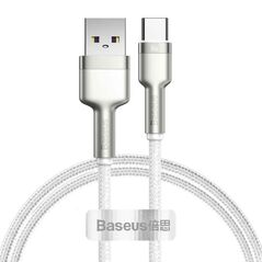 Baseus Cafule Series Braided USB 2.0 Cable USB-C male - USB-A male Λευκό 1m  (CAKF000102) (BASCAKF000102) έως 12 άτοκες Δόσεις