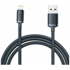 Baseus Crystal Shine Braided USB to Lightning Cable Μαύρο 2m (CAJY000101) (BASCAJY000101) έως 12 άτοκες Δόσεις