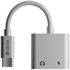 Devia adapter Smart USB-C - USB-C (port) + USB-C (port) white