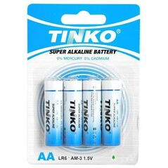 Alkaline battery TINKO AA/LR6 4pcs/blister.