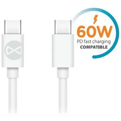 Forever cable USB-C - USB-C 1,0 m 60W white