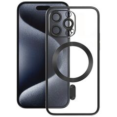 Vmax Electroplating Mag TPU case for iPhone 15 Plus 6,7&quot; black