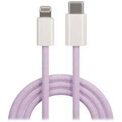 Maxlife MXUC-06 cable USB-C - Lightning 1,0 m 20W purple nylon