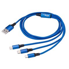 Akyga cable USB AK-USB-27 USB A (m) / micro USB B (m) / USB type C (m) / Lightning (m) 1.2m