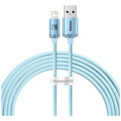 Baseus cable Crystal Shine USB - Lightning 2,0 m 2,4A sky blue