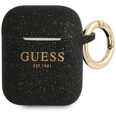 Guess case for AirPods GUA2SGGEK black Silicone Glitter