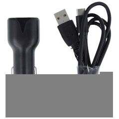 Maxlife MXCC-01 car charger 2x USB 2.4A black + USB-C cable