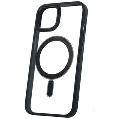 Satin Clear Mag case for iPhone 15 Plus 6,7&quot; black