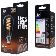 LED Bulb Filament E27 ST64 4W 230V 2000K 250lm SF smoked Forever Light