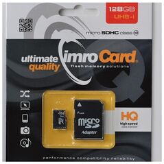 Imro memory card 128GB microSDXC cl. 10 UHS-3 + adapter