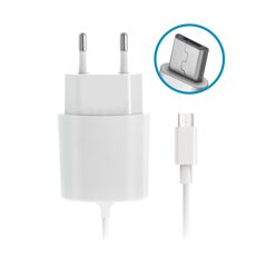 Forever charger 2,1A white with microUSB cable 1,2 m