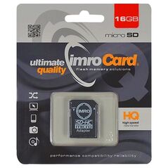 Imro memory card 16GB microSDHC cl. 6 + adapter