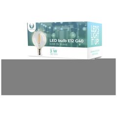 LED Bulb E12 G40 0.5W 3V 30lm clear Forever Light 6pcs