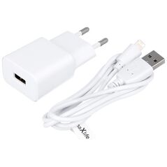 Maxlife MXTC-01 charger 1x USB 1A white + Lightning cable 5900495758484