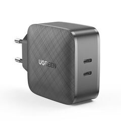 Ugreen Ugreen - Wall Charger (70867) - 2x USB-C, PD, GaN 66W, 3.3A - Black 6957303878673 έως 12 άτοκες Δόσεις